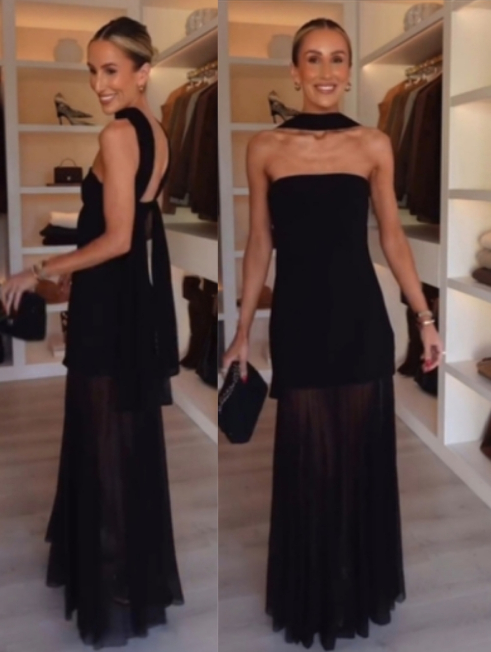 Zara TRANSPARENT COMBINATION DRESS SIZE S M - Picture 1 of 16